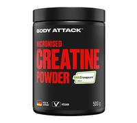 Body Attack Micronised Creatine Powder Creapure 500g Unflavored Vegan