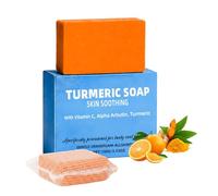 Body & Back Soap Bar - with Vitamin C, Alpha Arbutin, Turmeric, Exfoliating Grains, Soothing & Non-Drying