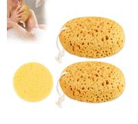 Body Bath Sponge 3 PCS Natural Sponge for Shower Sea Sponge Large Soft Honeycomb with Dense Foam for Gentle & Deep Cleansing Ultra-Soft for Sensitive Dry Skin Bring Face Wash Puff