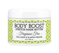 Body Boost Fragrance Free Stretch Mark Butter, 8 Oz, Pregnancy And Nursing Safe Skin Care