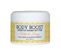 Body Boost Milk & Honey Stretch Mark Butter 8 Oz.- Pregnancy and Nursing Safe Skin Care
