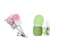 Body Brush Loofah Ice Roller for Face, Neck and Body | with Aloevera & Cucumber Ice Roller Mixer 30ml | Ice Roller for Face Massager Ice Cube Facial Roller Kit l for Skin Moi