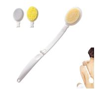 Body Brush Shower Back Scrubber, Back Cleansing Set Long-Handled Foldable Bath Brush, Three-in-One Brush for Exfoliation Skin Health for Men Women Elderly