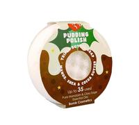 Body Buffer Sponge - Pudding Polish | 2-in-1 Exfoliating Soap Sponge | Enriched with Pure Frankincense & Myrrh Essential Oils | Moisturising, Nourishing & Long-Lasting (Up to 35 Uses) - 165g