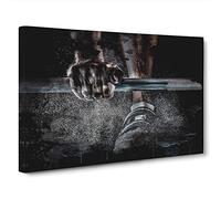 Body Building Fitness Weights Canvas Print for Living Room Bedroom Home Office Décor, Wall Art Picture Ready to Hang, 30 x 20 Inch (76 x 50 cm)