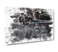 Body Building Fitness Weights V3 Canvas Print for Living Room Bedroom Home Office Décor, Wall Art Picture Ready to Hang, 30 x 20 Inch (76 x 50 cm)