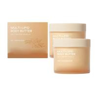 Body Butter with Sea Salt, Coconut Oil, Moisturiser with Shea Butter Body, Deep Moisturizing Dry Skin Care for Sensitive Skin, Vegan Formula (2 PCS, A)