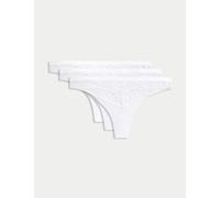 Body by M&S 3pk Body Soft™ Lace Thongs White