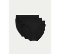 Body by M&S 3pk Flexifit™ Modal High Leg Knickers Black