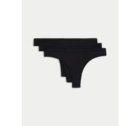 Body by M&S 3pk Flexifit™ Modal Thongs Black