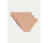 Body by M&S 3pk Invisible No VPL Brazilian Knickers Rich Amber