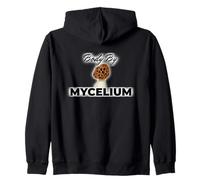 Body By Mycelium Morel Mushroom Hunting Design Zip Hoodie
