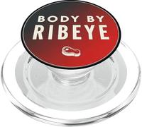 Body By Ribeye Carnivore Diet Keto Ketogenic Meat Eater Gym PopSockets PopGrip for MagSafe