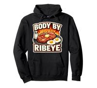Body By Ribeye Carnivore Diet Keto Ketogenic Meat Lover Gym Pullover Hoodie