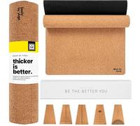 Body By Yoga Supportive,Thick,Non Slip Cork Yoga Mat With Just The Right Amount Of Padding For Sweat,Hot Yoga,Pilates,Bikram,And General Fitness Extra Thick 80" x 26" x 6.5mm Classic