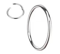 Body CAC Titanium 16Gx6mm Tiny Small Clicker Septum Ring Hypoallergenic Full Hoops, Implant Grade Clasp Segment Sleeper Seamless Earrings Helix Piercing Titanium Ring