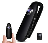 Body Camera (64G SD Card Included), 1080P Full HD Mini Camera Body Wear Camera, Video&Audio Recording, Portable Pocket Body Cams with Back Clip, Widely Applied for Law Enforcement, Bike, Hiking (64G)