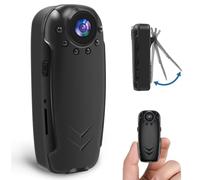 Body Camera Wearable Body Cam With Image Taking and Recording Functions Video and Audio & Motion Detection Night Vision for Bike/Pet/Home/Proof/Personal Safety (32GB Card)