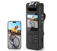Body Cameras Video Recorder with 180° Rotation Lens and WiFi for Real-Time Viewing, 128GB Memory, and Infrared Night Vision Cam, Ideal for Outdoor Security, Law Enforcement, Travel (CS11)