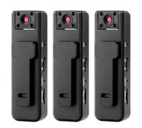 Body Cameras with Audio and Video 1080P HD Mini Recorder Featuring Anti-Shake and Remote Monitoring for Sports Coaching Evidence Collection, 7.5 * 2.5 * 1cm Small Size Black (3pcs)