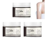Body Care Magnesium Cream, Soothing Muscle Relaxation Cream, Moisturizer Cre-am for Sleep & Leg Cramps, Non-Greasy Sports Deep Penetrating Lotion, for Whole Body, After Workout, Gym (3pcs)