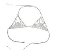 Body Chain Crystal Bikini Set Body Jewelry Bra Panties For Women Underwear Geometric Rhinestone Lumbar Nightclub DJ Shine