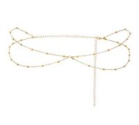 Body Chain Waist Chain for Women Layered Belly Chains Adjustable Simple Bikini Beads Chain Summer Dainty Sparkle Gold Chains Belt for Jewelry Gifts Vacation Beach Accessories Prom Halloween Christmas