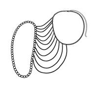 Body Chains Jewellery Punk Black Multilayer Shoulder Chain Sexy Harness Body Chain Statement Shoulder Body Chain Necklace Jewelry For Women Big Anklets for Women (Black, One Size)