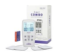 Body Clock 3 in 1 Combo Digital TENS and EMS Machine with Massage | Drug Free Pain Relief Handheld Electrotherapy Device, 3 Modes, Cordless Battery-Operated TENS Unit for Natural Pain Relief