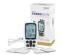 Body Clock 3-in-1 Combo Elite Digital TENS and EMS Machine with Massage | Drug Free Pain Relief Handheld Electrotherapy Device, 3 Modes, USB Rechargeable Unit for General Natural Pain Relief