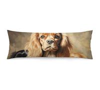 Body Cocker Spaniel Pillowcase Long Pillow Pillowcases Polyester Microfiber Pillow Cover with Hidden Zipper Closure Machine Washable Soft Breathable Cushion Cover