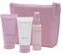 Body Collection Indulgent Wash Bag Gift Set - Cherry Blossom Scent - Vegan & PETA Approved Toiletries - 70ml Body Wash, 50ml Body Mist, 50ml Body Butter in Reusable Pink Travel Zip Bag for Her