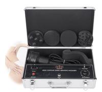 Body Contour Shape Vibrating Massager, Portable Alloy Case, Five in One Beauty Device, Multifunctional Vibration Instrument with 5 Massage Heads Salons and Home Use