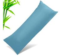 Body Cooling Pillow Cases Cover, Bamboo Rayon Body Pillowcases with Zipper Closure, Cool and Breathable Pillow Case for Hot Sleepers and Night Sweats, 20x54 inches, Blue