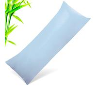 Body Cooling Pillow Cases Cover, Bamboo Rayon Body Pillowcases with Zipper Closure, Cool & Breathable Pillow Case for Hot Sleepers and Night Sweats, 20x54 inches, Aqua Blue
