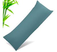 Body Cooling Pillow Cases Cover, Bamboo Rayon Pillowcases with Zipper Closure, Cool and Breathable Pillow Case for Hot Sleepers and Night Sweats, 20x54 inches, Teal