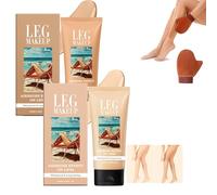 Body Coverage Perfector, Updated Body Foundation & Concealer, Waterproof Sweat Resistant, Long Lasting Natural Finish for All Skin Types with Application Glove (#01+#02)