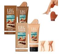 Body Coverage Perfector, Updated Body Foundation & Concealer, Waterproof Sweat Resistant, Long Lasting Natural Finish for All Skin Types with Application Glove (#02+#03)