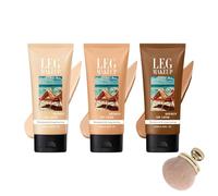 Body Coverage Perfector Waterproof, Full Coverage Waterproof Leg Makeup To Cover Veins, With Extra Large Body Makeup Brush, Leg Makeup, Tattoo Cover Up Cream, 48h Long Lasting Wear (3Pc)