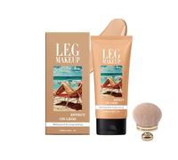 Body Coverage Perfector Waterproof, Full Coverage Waterproof Leg Makeup To Cover Veins, With Extra Large Body Makeup Brush, Leg Makeup, Tattoo Cover Up Cream, 48h Long Lasting Wear (B)