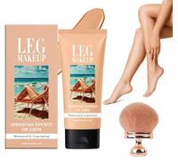 Body Coverage Perfector Waterproof, Leg Makeup Tattoo Cover Up Cream Full Coverage Foundation with Large Brush for Daily Wear