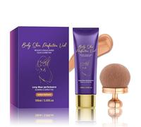 Body Coverage Perfector with Brush, Miracle Leg Makeup, Buildable Full Coverage Cream, Waterproof Leg Makeup for Tattoo Cover Up, Natural Finish Waterproof Sweat-Proof Last for Days