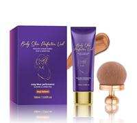 Body Coverage Perfector with Brush, Miracle Leg Makeup, Buildable Full Coverage Cream, Waterproof Leg Makeup for Tattoo Cover Up, Natural Finish Waterproof Sweat-Proof Last for Days