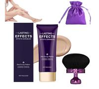 Body Coverage Perfector with Extra Large Body Makeup Brush, with Satin Bag with Drawstring, All Over Complexion Perfector, Tattoo Cover Waterproof, Leg and Body Scar Cover Makeup (D)
