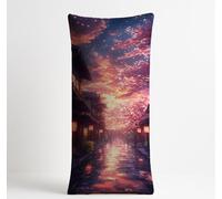 Body Cushion Covers 16 x 58Inch Cherry Blossoms Side Sleeper Cushion Covers Japan Waterproof Velvet Pillow Protectors, Pillowcases Double-Sided Printing for Bed Home Decor Gifts for Women KDZT-2686