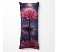 Body Cushion Covers 16x58Inches Side Sleeper Cherry Blossoms Cushion Covers Moon Pillow Protectors Waterproof Linen Pillowcases Double-Sided Printing for Bed Sofa Home Decor Gifts for Women HBZT-3492