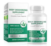 Body Deodorizing Supplement, Chlorophyll Capsules for Body Odor, Deodorant Chlorophyll Capsules, Fresh Breath, Immunity & Digestion Support, for Men & Women,120 Caps