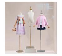 Body Dress Form，Mannequin Torso， Adjustable Half Body Dress Display Stand for Clothing Display/Room Decor/Store Window(White-b,8 Year Old)