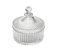 Body Dusting Powder Container 800ml Glass Makeup Puff Box