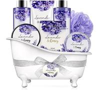 BODY & EARTH- 8 Pcs Lavender Gift Sets for Women, Includes Shower Gel, Bubble B